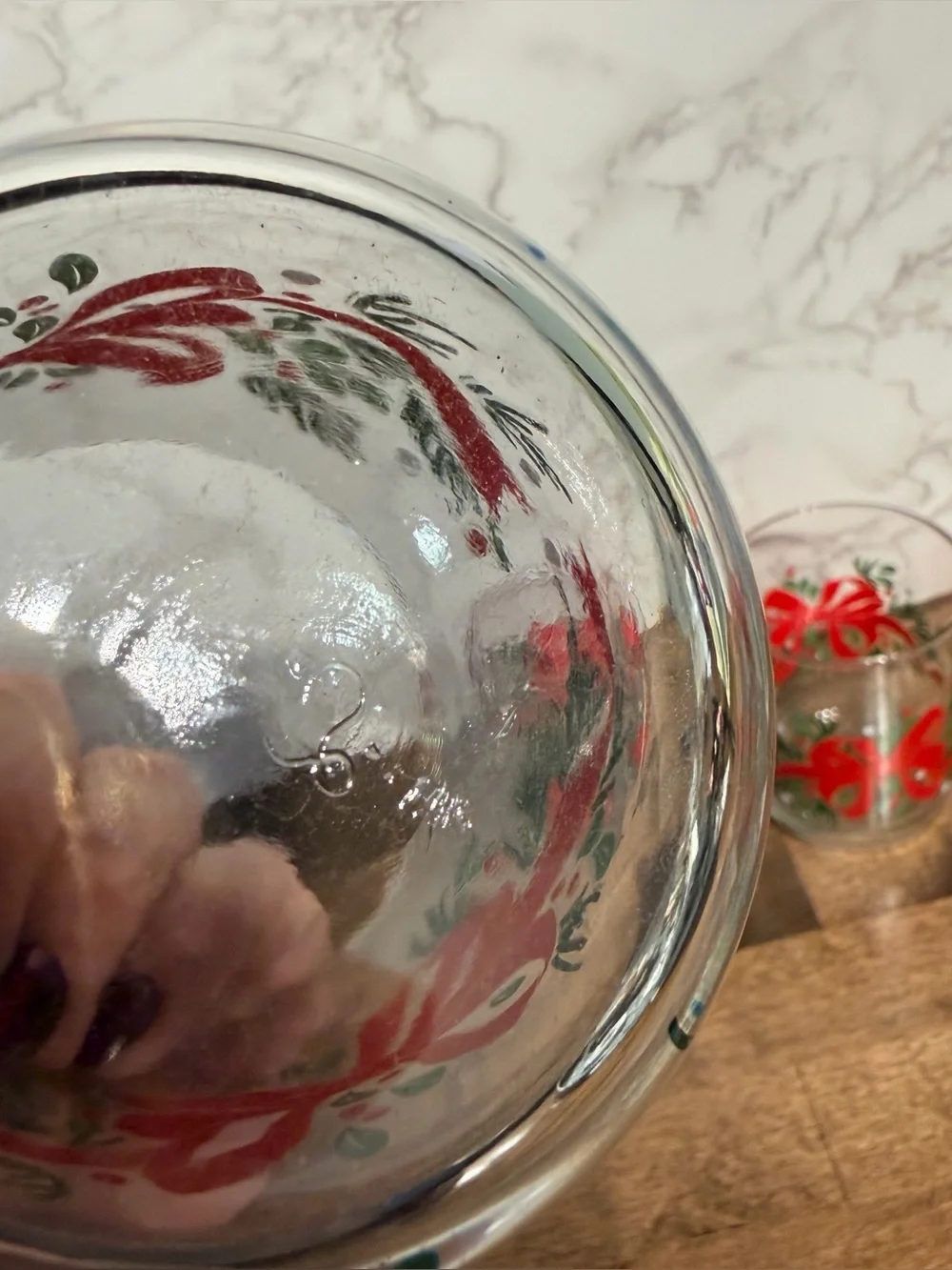 Libbey Holiday Red Bow Rocks Glass - Set of 4